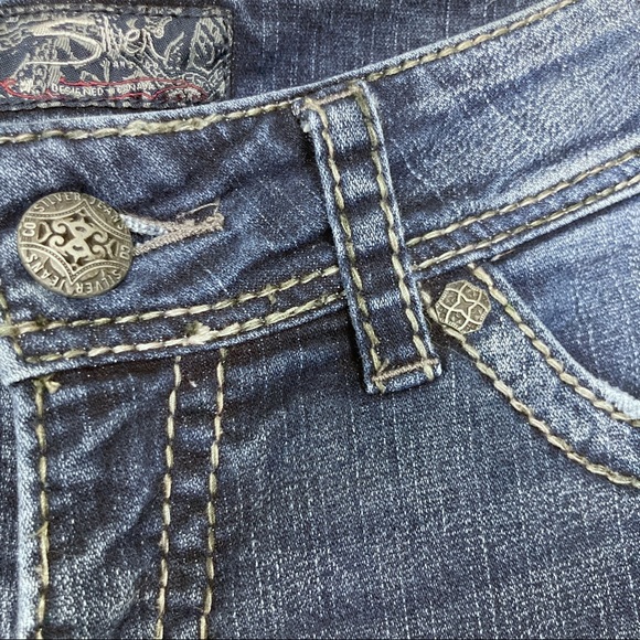 Silver Jean Suki Surplus bootcut flared jeans dark wash faded tall 29 x 34 - Picture 4 of 9